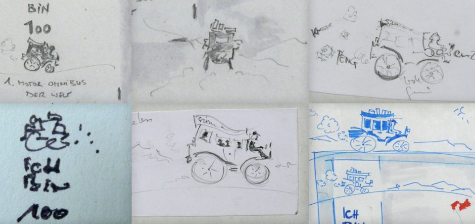 Slider#rechts Entwurfphase 100 Jahre Motoromnibus