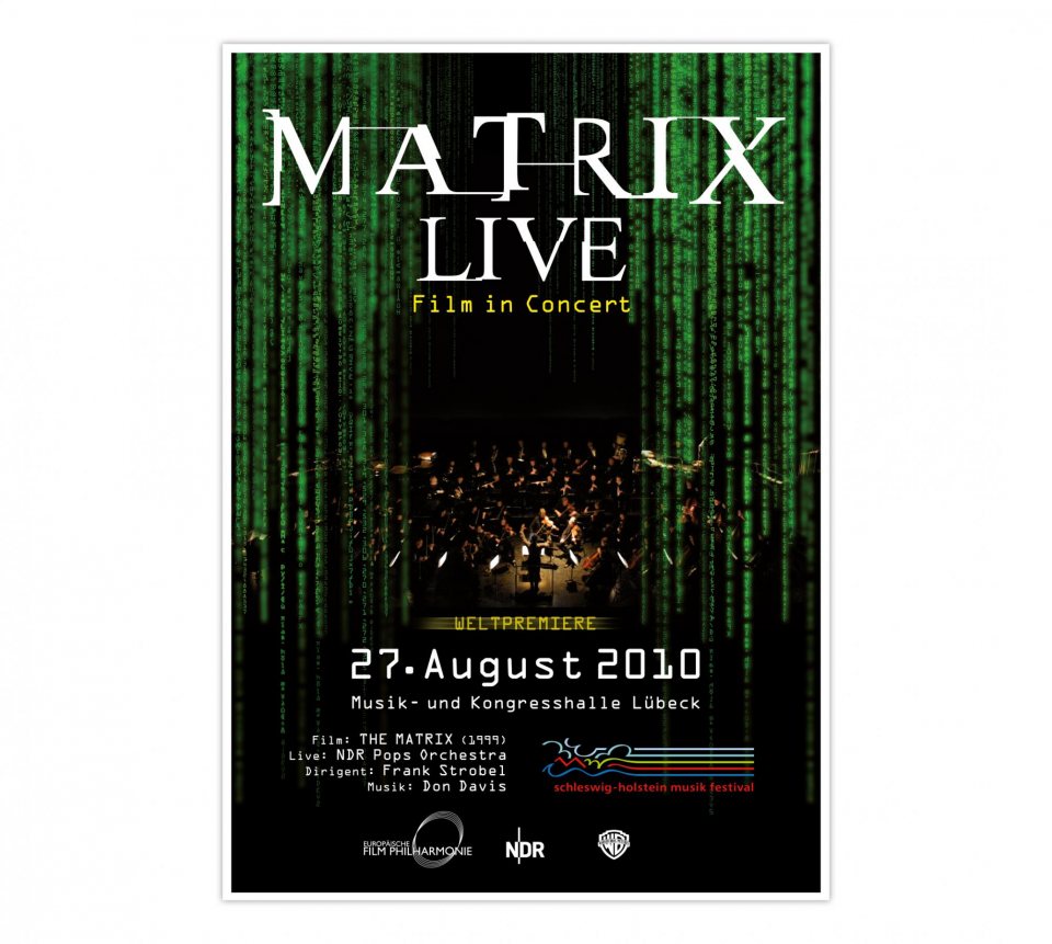 Plakat Postkarte: Matrix Live Film in Consert