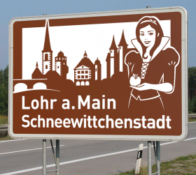 X Autobahnschild Lohr