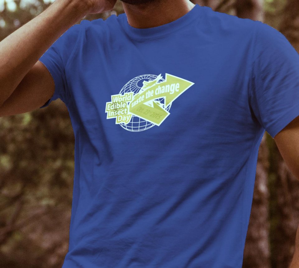 #links Tshirt mit Logo World Edible Insect Day